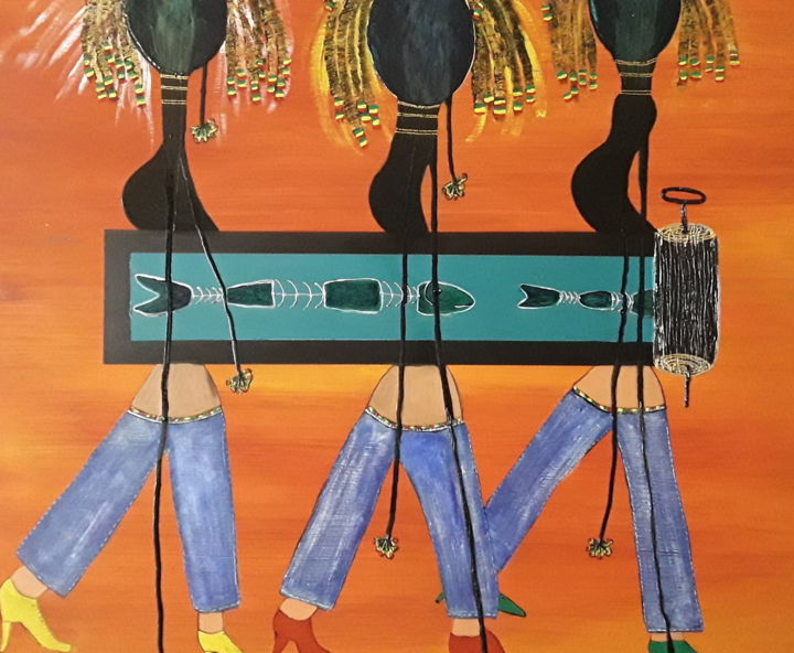 Painting titled "Extra terrestre 1" by Goy'Art, Original Artwork, Acrylic