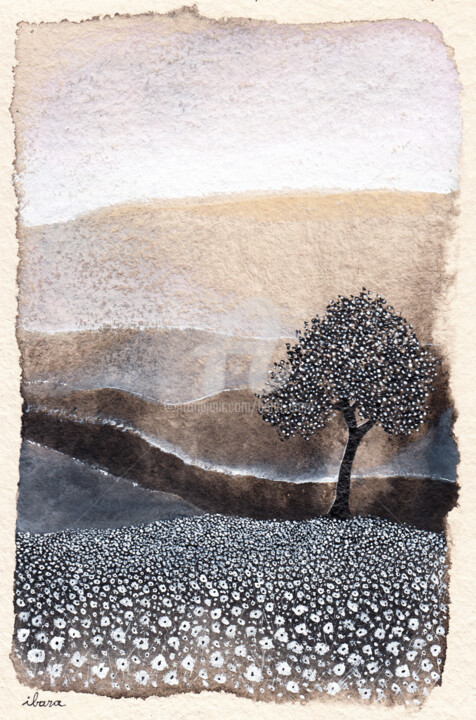 Esprit de l'arbre et lumière végétale Drawing, 11.8x8.3 in