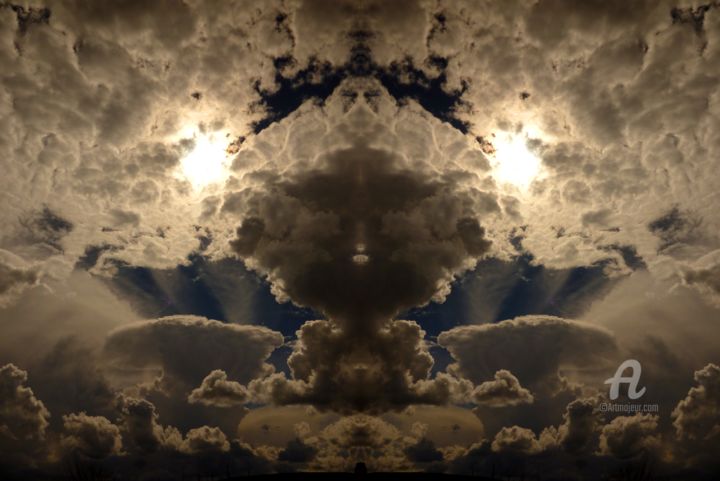 Photography titled "Esprit méditatif 3D…" by Miroir Planétaire Blanc, Original Artwork, Manipulated Photography