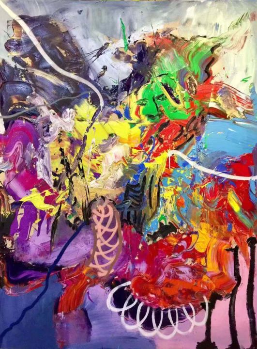 绘画 标题为“Original Abstract P…” 由Gao, 原创艺术品, 油
