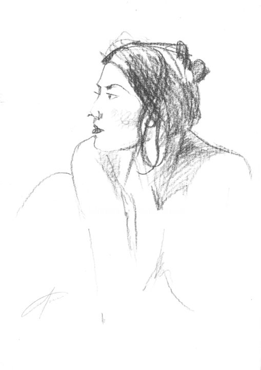Tekening getiteld "SKETCH III" door Nikolay Biryukov, Origineel Kunstwerk, Grafiet