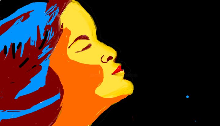 Digital Arts titled "MOOD OF A MUSIC PLA…" by Anandswaroop Manchiraju, Original Artwork, Digital Painting