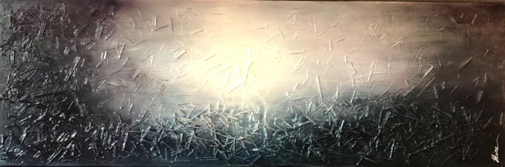 Peinture intitulée "Le goufre" par Hkine, Œuvre d'art originale, Acrylique