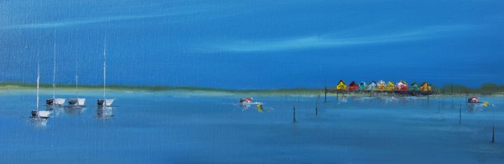 Peinture intitulée "Les amareyeurs IO N…" par Patrice Butel, Œuvre d'art originale, Huile