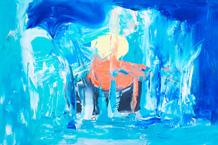 Pittura intitolato "Sunrise" da Giulia Pintea, Opera d'arte originale, Acrilico Montato su Telaio per barella in legno