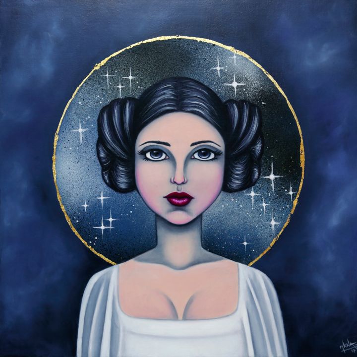 Peinture intitulée "Leia" par Mkna, Œuvre d'art originale, Huile