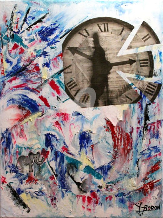 Peinture intitulée "PAIX & AMOUR ,prend…" par Laurent Boron, Œuvre d'art originale, Huile