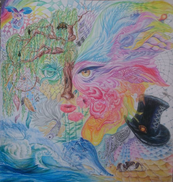 图画 标题为“The taste of magic” 由Katerina Evgenieva, 原创艺术品, 铅笔