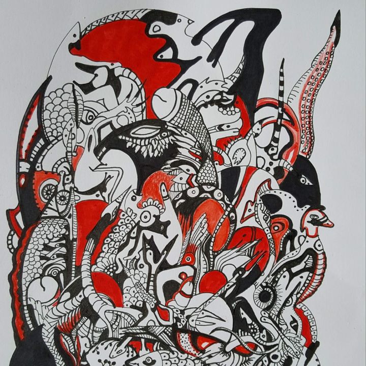 Σχέδιο με τίτλο "Erotic" από Nikv, Αυθεντικά έργα τέχνης, Άλλος