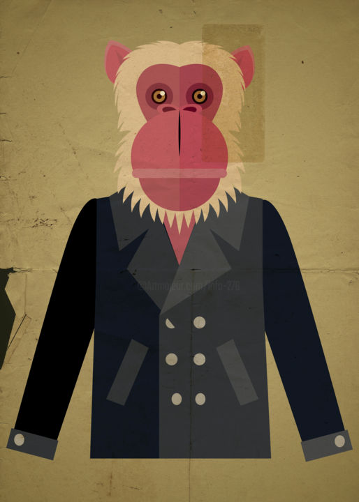 Digital Arts με τίτλο "monkey style #01" από Andrea Pisano, Αυθεντικά έργα τέχνης, 2D ψηφιακή εργασία