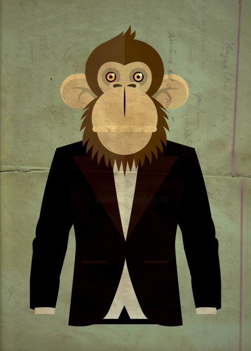 Digital Arts με τίτλο "monkey style #05" από Andrea Pisano, Αυθεντικά έργα τέχνης, 2D ψηφιακή εργασία