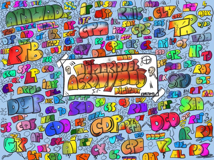 "acronymes digitaux" başlıklı Resim Corto13 tarafından, Orijinal sanat, Dijital Fotoğrafçılık