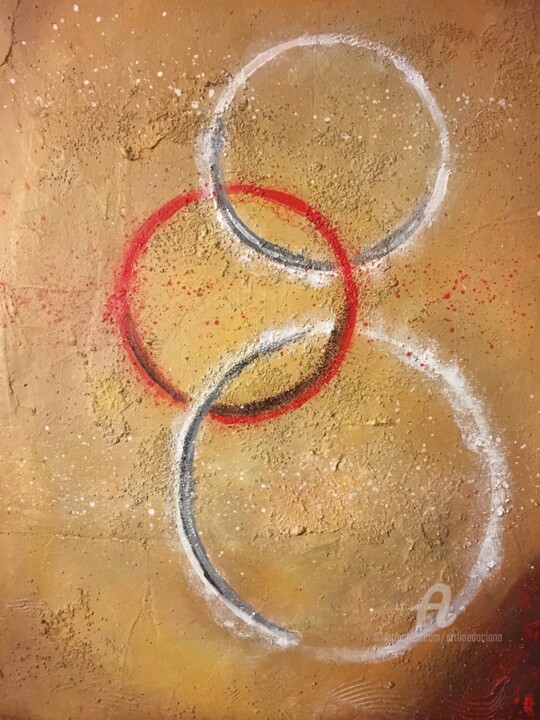 Malerei mit dem Titel "Le contraire 1" von Daciana, Original-Kunstwerk, Acryl Auf Keilrahmen aus Holz montiert