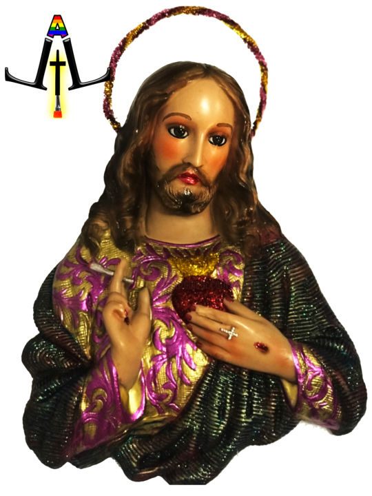 Sculptuur getiteld "SAGRADO CORAZON SIG…" door Arte Llarra, Origineel Kunstwerk, Keramiek