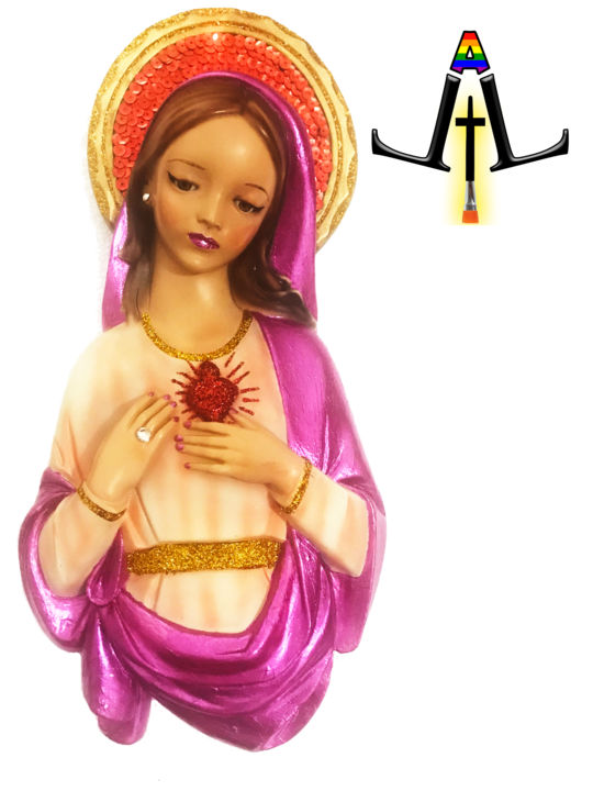 Sculptuur getiteld "VIRGEN SIGLO 21" door Arte Llarra, Origineel Kunstwerk, Keramiek
