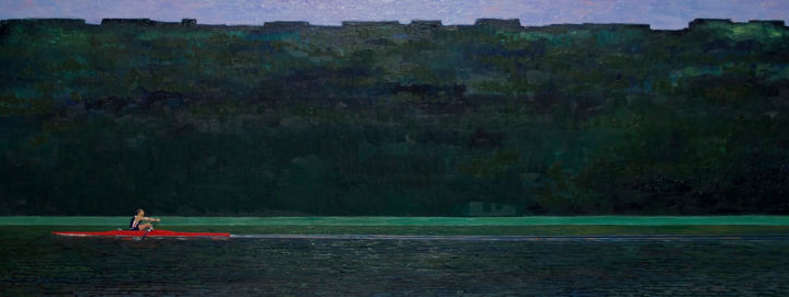 Malerei mit dem Titel "Loneliness. Summer" von Nikolay Biryukov, Original-Kunstwerk, Öl