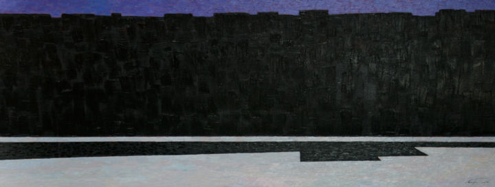Painting titled "Loneliness. Winter" by Nikolay Biryukov, Original Artwork, Oil