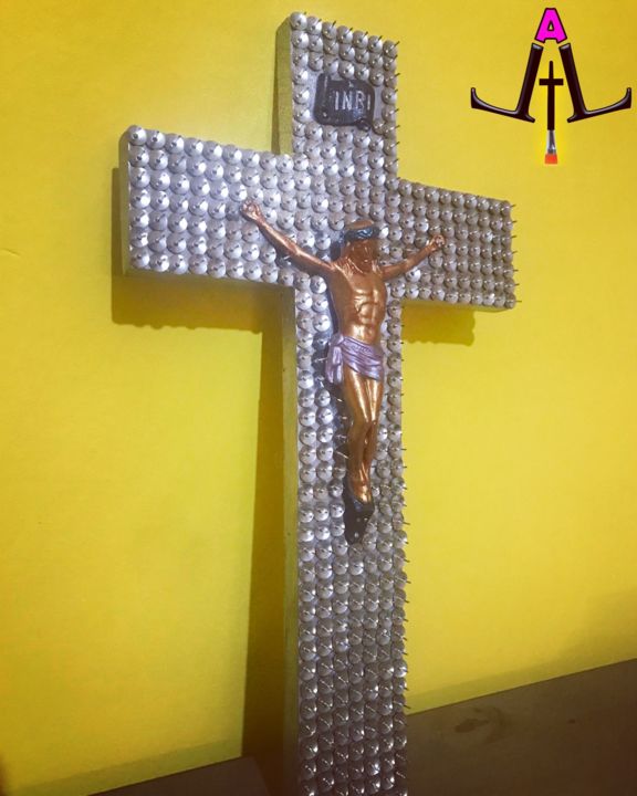 Sculptuur getiteld "CRUZ 2018" door Arte Llarra, Origineel Kunstwerk, Metalen