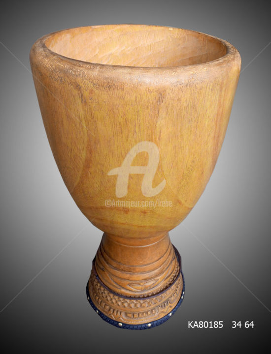 Fût Djembe Instrument Musique Africain Percussion 雕塑, 25.2x13.4 in