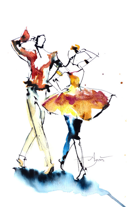 Élégance automnale 绘画, 10.6x6.7 in