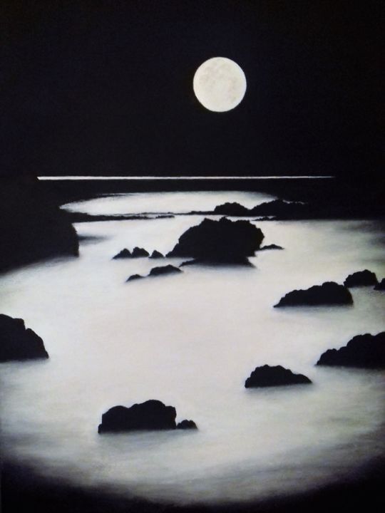 "Die Betrachtung." 绘画, 35.4x23.6 in