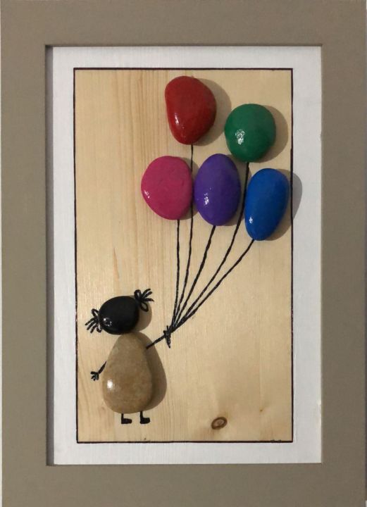 Sculptuur getiteld "la niña y sus globos" door Raúl Redondo, Origineel Kunstwerk