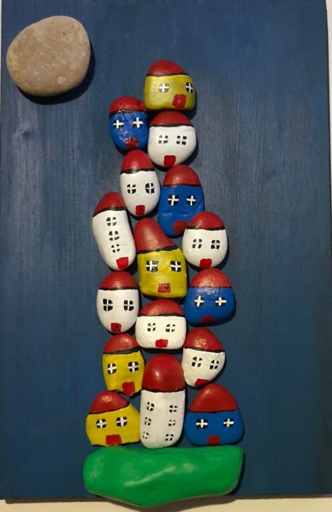 Sculptuur getiteld "casas colgadas" door Raúl Redondo, Origineel Kunstwerk