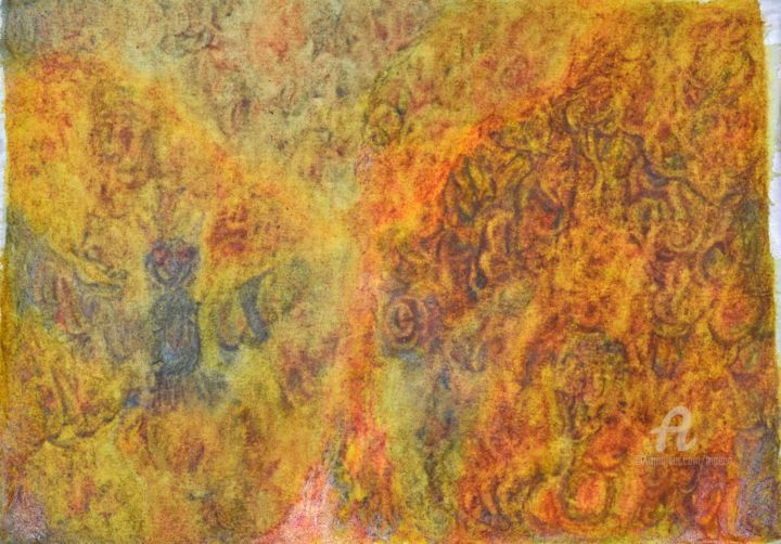 Painting titled "Mère de l’arbre Nee…" by Mariska Ma Veepilaikaliyamma, Original Artwork, Other