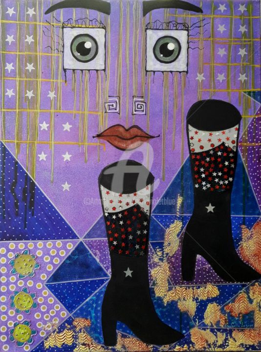 Celle qui avait chaussé ses bottes magiques 绘画, 31.5x23.6 in