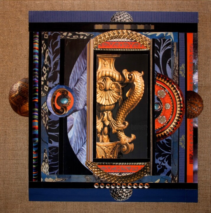 Dauphin mosaique Collages, 15.8x15.8 in