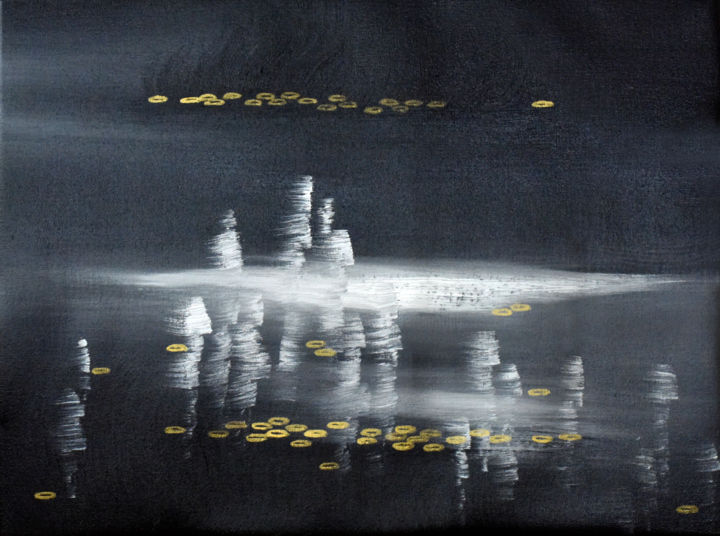 Painting titled "Reflection & Illusi…" by Faye Zxz, Original Artwork, Oil