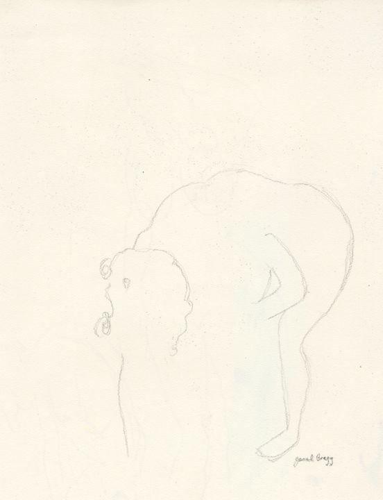 图画 标题为“Figure Short Pose” 由Janel Bragg, 原创艺术品, 石墨