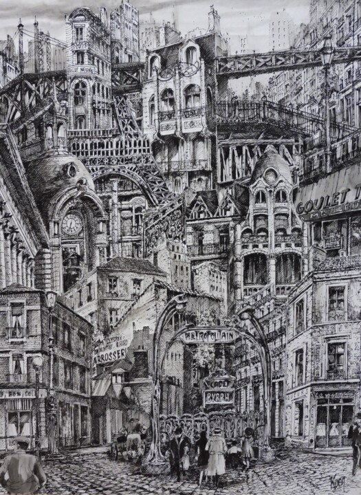 Dentelle urbaine 2 图画, 15x11 in