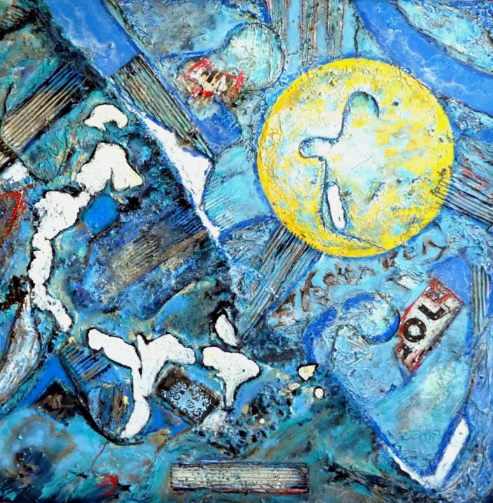 Malerei mit dem Titel "Universum" von Urs, Original-Kunstwerk, Acryl