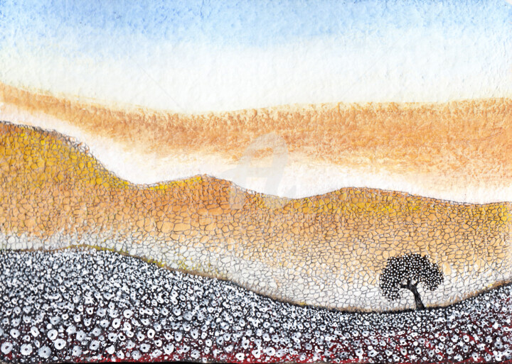 Arbre minéral 绘画, 9.1x11.8 in
