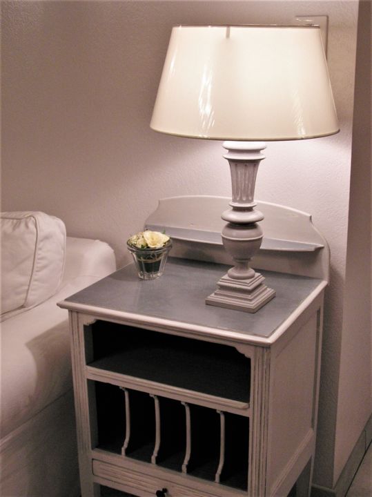 Design intitulée "Lampe balustre Henr…" par Lin-Et-Patine, Œuvre d'art originale, Luminaire