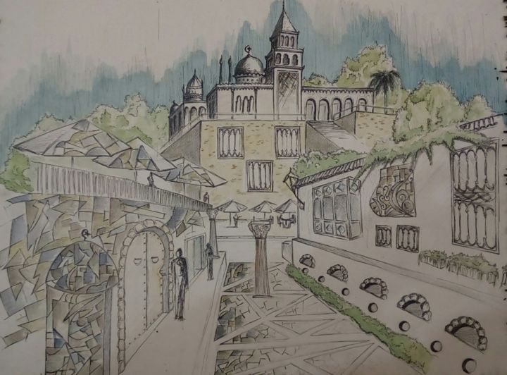 Disegno intitolato "my tunisia" da Yasmine, Opera d'arte originale