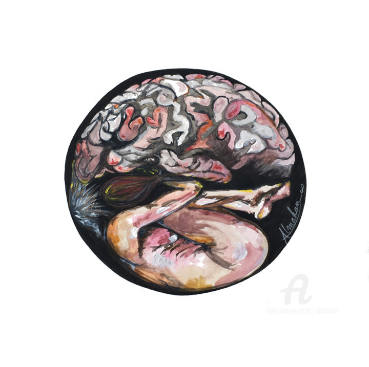 Circonvolutions 绘画, 13.8x13.8 in