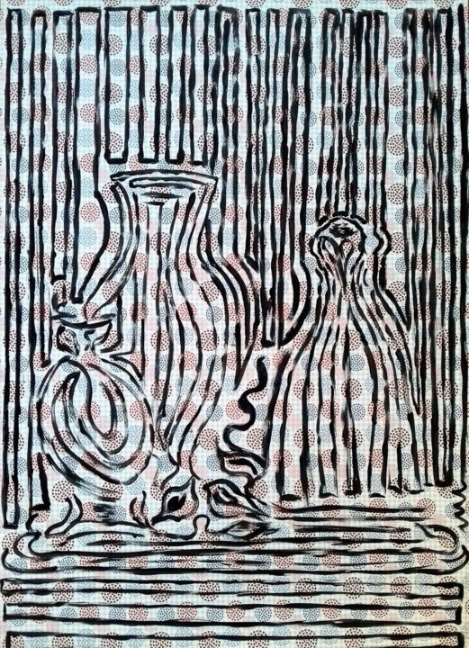 "Abstrakt." 图画, 27.6x19.7 in