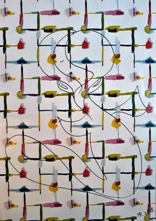"Love-1." 图画, 27.6x19.7 in