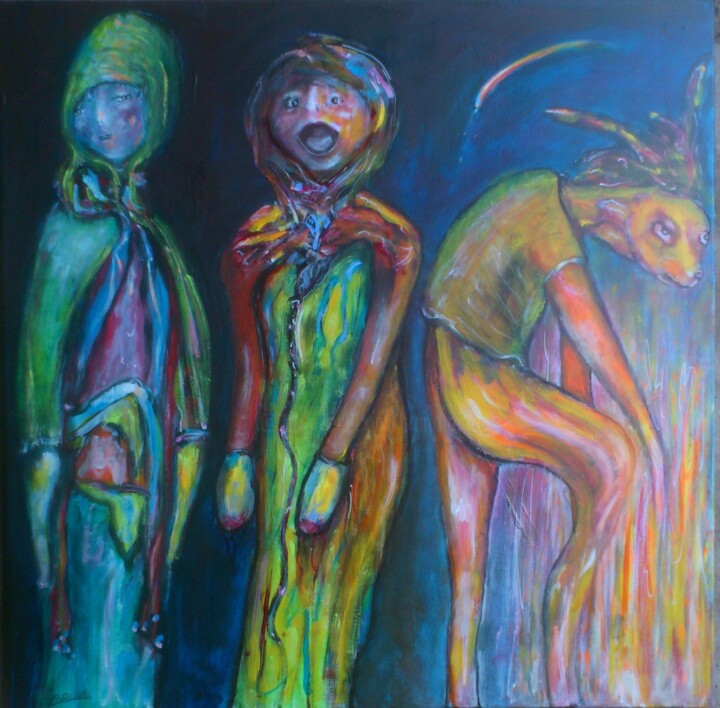 Peinture intitulée "Gilet jaune" par Bruno Briatte, Œuvre d'art originale, Acrylique