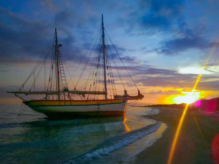 Photography titled "Old Rigging on the…" by Moÿja, Original Artwork