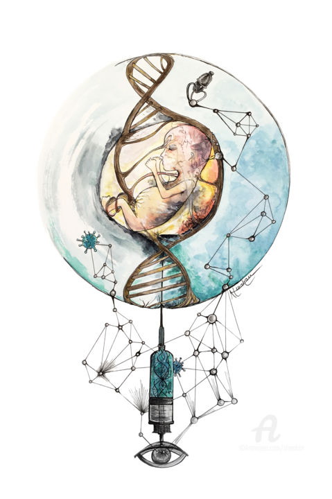 Big Data Baby 绘画, 17.7x11.8 in