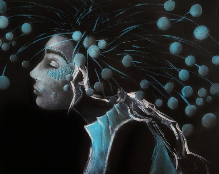 「Breathe」というタイトルの絵画 Céleste Javaによって, オリジナルのアートワーク, アクリル