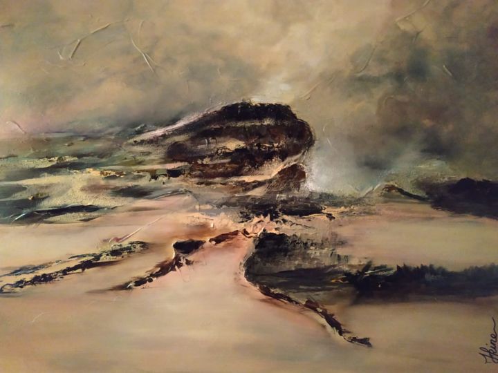 Peinture intitulée "Désolation" par Hkine, Œuvre d'art originale, Acrylique