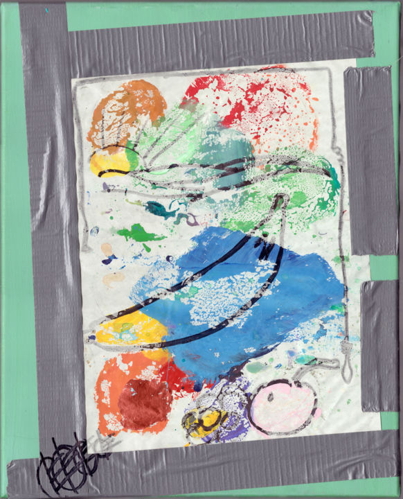 Schilderij getiteld "Untitled Still Life" door Oberlin The Artist, Origineel Kunstwerk, Acryl