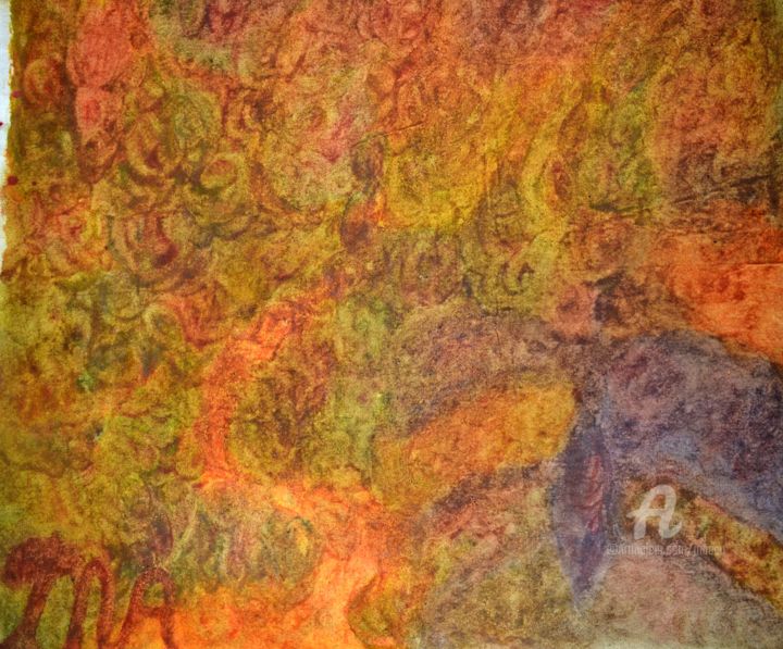 Painting titled "Neem Tree Mother an…" by Mariska Ma Veepilaikaliyamma, Original Artwork, Other
