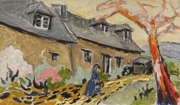 Schilderij getiteld "Clos de Fougères (a…" door Dominique Bertrand, Origineel Kunstwerk, Olie