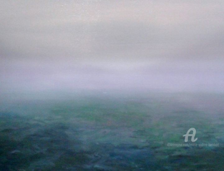 Peinture intitulée "Douceur maritime" par Marie Andrée Hembert, Œuvre d'art originale, Huile Monté sur Panneau de bois