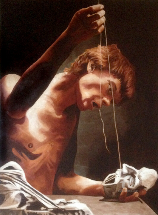 Painting titled "silenzio-forzato-co…" by Antonio Cantiello, Original Artwork